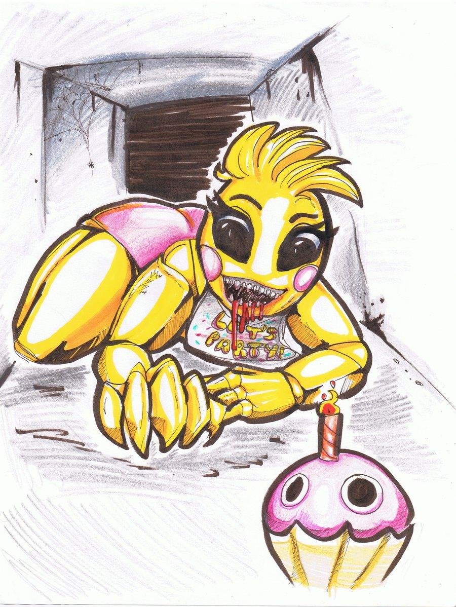 Как нарисовать фокси из fnaf карандашом поэтапно